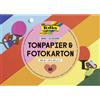 folia 6605 - Carta colorata e cartoncino fotografico BASIC, DIN A6 | Blocco con carta colorata da 130 g/m² e cartoncino fotografico da 300 g/m², 60 fogli in 10 colori, per lavoretti
