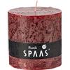 Spaas Rustic Unscented Pillar Candle 100/100 mm, ± 75 Hours-Wine Red Candela profumata Ore, Vino, Cera di paraffina, Rosso Vinaccia, D 100 mm x H 100 mm, 680 unità