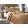 Emma Barclay Regent - Set copriletto trapuntato in velluto morbido al tatto, per letto matrimoniale, colore: ocra