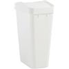 Rubbermaid - Contenitore per rifiuti con coperchio basculante, per casa e cucina, facile accesso e moderno cestino sottile con coperchio, capacità 30 litri, bianco