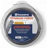 Husqvarna Titanium Force - Filo decespugliatore a bobina da 0,095 cm, lunghezza 280 metri, linea professionale in copolimero erbacce, colore argento
