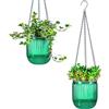 Josteve 11,4 cm, 2 fioriere autoirriganti da appendere, per interni, fori di drenaggio, piccole fioriere da appendere per esterni, livello dell'acqua visibile, decorazione per la casa, giardinaggio