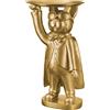 Casablanca modernes Design Casablanca - Scultura decorativa in resina - Cane Bulldog francese con vassoio - Colore: Oro - Decorazione da tavolo vassoio chiave altezza 31 cm