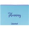 Colourbook Planning Settimanale Scrivania Medio Bicolor Spirale Soft, Avion | Formato 34x24 cm, vista a blocco, organizer da tavolo, 4 varianti colore