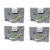 Chixenn 4 Nastri Compatibile con Brother P-touch, TZe-231 Nastro per Etichette 12mm Bianco, Cassetta Laminata Nero su Bianco per Etichettatrice H100LB H105 H107B D210 E110 D400 D600VP 1000 1010 1280