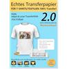 TransOurDream VERA pellicola di trasferimento a getto d'inchiostro/laser, formato DIN A3 x 10 fogli + 1 carta in silicone, pellicola stampabile per magliette/tessuti leggeri, pellicola per stampanti a