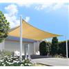 diig Tenda parasole a vela per patio, 3,5 x 25,4 m, quadrata, in tessuto, protezione dai raggi UV, copertura per esterni, per pergola, cortile, giardino, parco giochi (colore sabbia)