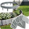 VOUNOT® Bordura per Aiuola Effetto Pietra 20m, 80 Pezzi, Grigio Chiaro | Bordo in PP Resistente, Forma Modulare, per Vialetti, Aiuole e Prati, Design Fessibile e Facile da Installare