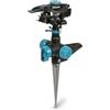 Gilmour 821933-1001 - Irrigatore circolare regolabile (5.800 mq), picchetto circolare per impieghi medi, nero/acqua