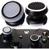 Playrealm FPS Thumbstick Grip Copri Levette Analogiche e Estensore Stampa Gomma da Cancellare Silicone Presa Copertina 2 Set per Controller Xbox Series X/S e Xbox One (Nero + Trasparente)