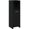 vidaXL Mobiletto da bagno Rovere Nero 30x30x95 cm in Legno Multistrato