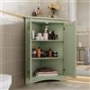 NADEUSAK Armadio angolare verde 60 x 80 cm - Armadio a 2 ante indipendente a 3 livelli, pannello MDF con superficie verniciata, salvaspazio per bagno, cucina, soggiorno