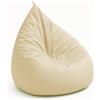 chilly pilley Poltrona a sacco Cuscino per sedile in ecopelle per interni ed esterni Cuscino da giardino Cuscino da pavimento per bambini e adulti Poltrona relax (85x65. Crema)