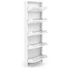 Bricozone Scarpiera Slim In Metallo 5 Ante A Ribalta Salvaspazio Ultra Sottile Profondita 15 Cm 172x50x15 Cm Porta Scarpe Verticale Moderna Per Ingresso Camera Corridoio Gia Montata (Bianco)