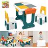 UISEBRT Set Tavolo Attività e Sedie per Bambini, Tavolo da Costruzione Multifunzione Con Spazio di Archiviazione