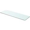 KTHLBRH Mensola sospesa in vetro trasparente, per camera da letto, soggiorno, bagno, cucina, ufficio, 80 cm x 25 cm