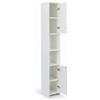 HM hemax HOME DESIGN HEMAX Mobile Colonna da Bagno Salvaspazio Alta con Ripiani, Armadietto