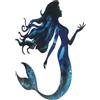 UPKOCH Ferro Decorazione Murale Sirena Blu per Giardino Esterno | Facile da Installare, Uso Versatile, Tema Artistico Elegante, per Prato e Spazi All'aperto