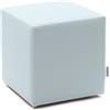Avalon - Pouf Poggiapiedi Rigido CUBO Mamba Ignifugo Classe 1IM in Ecopelle Nautica, Puff Poggiapiedi, Seduta da Interno ed Esterno, Professionale Comodo Impermeabile, Made in IT(35cm-Cielo)