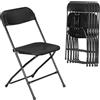 Bonnlo Set 4 Sedie Pieghevoli con Struttura in Metallo e Plastica Portata 158kg, Seduta Salvaspazio Richiudibile con Piedini, da Cucina, Soggiorno e Conferenza, 44.5 x 44.5 x 80cm, Nero