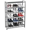 MAKA change your life quality MAKA Scarpiera Salvaspazio Slim, Scarpiera Ingresso in Metallo, Scaffalatura Scarpe Diverse Misure, Scaffali Portascarpe, Porta Scarpe Ingresso Casa, Scaffale Metallo Nero (Grigio tortora, 6 ripiani)