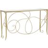 Mauro Ferretti Console Rettangolare Art cm 140X40X80 in Metallo Dorato