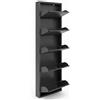 Bricozone Scarpiera Slim In Metallo 5 Ante A Ribalta Salvaspazio Ultra Sottile Profondita 15 Cm 172x50x15 Cm Porta Scarpe Verticale Moderna Per Ingresso Camera Corridoio Gia Montata (Nero)
