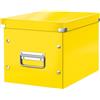 Leitz Click & Store WOW Scatola Archivio Cubo Medio, per Mantenere la Casa e l'Ufficio in Ordine, Giallo, 61090016