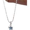 ZFHTJEKNCS New Kpop Blue Star Pendant Necklace For Women Girls Simple Metal Clavicle Chain Aesthetic Y2K Gift