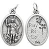 Generic Ciondolo ovale a forma di medaglia religiosa di San Espedito, in argento, per la creazione di gioielli