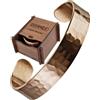 DEMMEX Braccialetto unisex in rame martellato turco 100% spesso realizzato a mano, spessore 1,5 mm, in puro rame massiccio di alto calibro, riduce dolori articolari, infiammazioni e stress (0,6