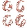 CHIC & ARTSY Orecchini Ear Cuff Orecchini in argento Cuff Wrap Orecchini con cartilagine Piccoli orecchini a clip non forati Gioielli per donne