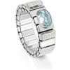 Nomination Xte Anello Donna Acciaio con Cubic Zirconia | Anello estensibile in acciaio con Cubic Zirconia e pietra colorata. Elegante, luminoso e comodo da indossare ogni giorno.
