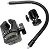 ECMQS Supporto multiuso con clip, girevole, 28 cm | Morsetto regolabile con filettatura da 1/4 per fotocamere di sicurezza e microfoni
