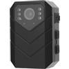 Aoresac Stabilizzazione Dell'asse Notturno 4K della Fotocamera Indossata | Videoregistratore Indossabile, Custodia in ABS, Clip Posteriore, Ciclismo Sportivo, Batteria da 1200 MAh, Supporto Scheda
