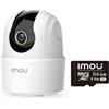 Imou 4MP Telecamera Wi-Fi Interno Videocamera Sorveglianza 2.5K, 64GB | Rilevamento Umano, Audio Bidirezionale, Tracciamento di Movimento con Sirena, Compatibile con Alexa, Rotazione a 360°, 2.4Ghz