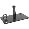 Generico Wall plate per lighting equipment con supporto da soffitto, Acciaio Inossidabile nero, design salvaspazio, per professional studios e photography