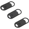 DEEPCRAFF 3 Pezzi Copertura Privacy Webcam ABS Nera per Telefono e Tablet