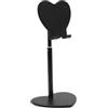 Generisch Supporto per tablet desktop - Supporto per cellulare a forma di cuore | Supporto per cellulare Metal Heart Mobile, supporto telescopico regolabile del telefono per Diri