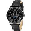 Louis Xvi Orologio da polso uomo élysée le Grand Le noir Stars Edition Silver analogico al quarzo in pelle nero 555