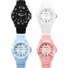 JewelryWe - Orologi da polso da Ragazze Donna, in Silicone Colorati, Analogico, al Quarzo,Regalo per Donna Ragazze Studentessa