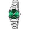 aswan watch Orologio al Quarzo Donna, Acciaio, Diamanti, Luminoso, 29,5 mm