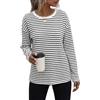 GLEENOD Maglia Donna Top a Pipistrello Basic Elegante Ampia | Maglia a nido d'ape, spalle scese, vestibilità ampia - maniche corte e lunghe