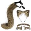 DRESHOW Fox Faux Fur Tail Cat Ears Fascia Halloween Party Costume Neck Chocker Cosplay Set per Adolescenti Adulti
