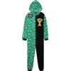 Get Trend Pile Tuta Intera Bambino Adolescenti, Accogliente Pigiama Intero Bambini Cappuccio con Design Calcio, Regalo Ragazzo (13-14 Anni, Verde Calcio)