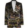 Dremagia Blazer da uomo, vestibilità regolare, giacca sportiva con tasca, giacca formale con bottone