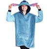 Disney Felpa Coperta per Bambini - Felpa Oversize in Pile con Cappuccio Stitch Bambina Ragazze Gadget Regalo Ufficiale