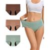 INNERSY Mutandine Mestruali Donna Vita Alta, M, caffè, Marrone, Verde