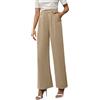 Generic Pantaloni Casual Donna Eleganti Vita Alta Gamba Larga Comodi Primavera Estate Abito Ufficio Quotidiano Tessuto Traspirante Moda Femminile
