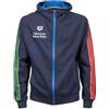ARENA Felpa Italia Nazionale Tuta Fin Unisex Training Hooded Jacket Piscina Blu Taglia XS